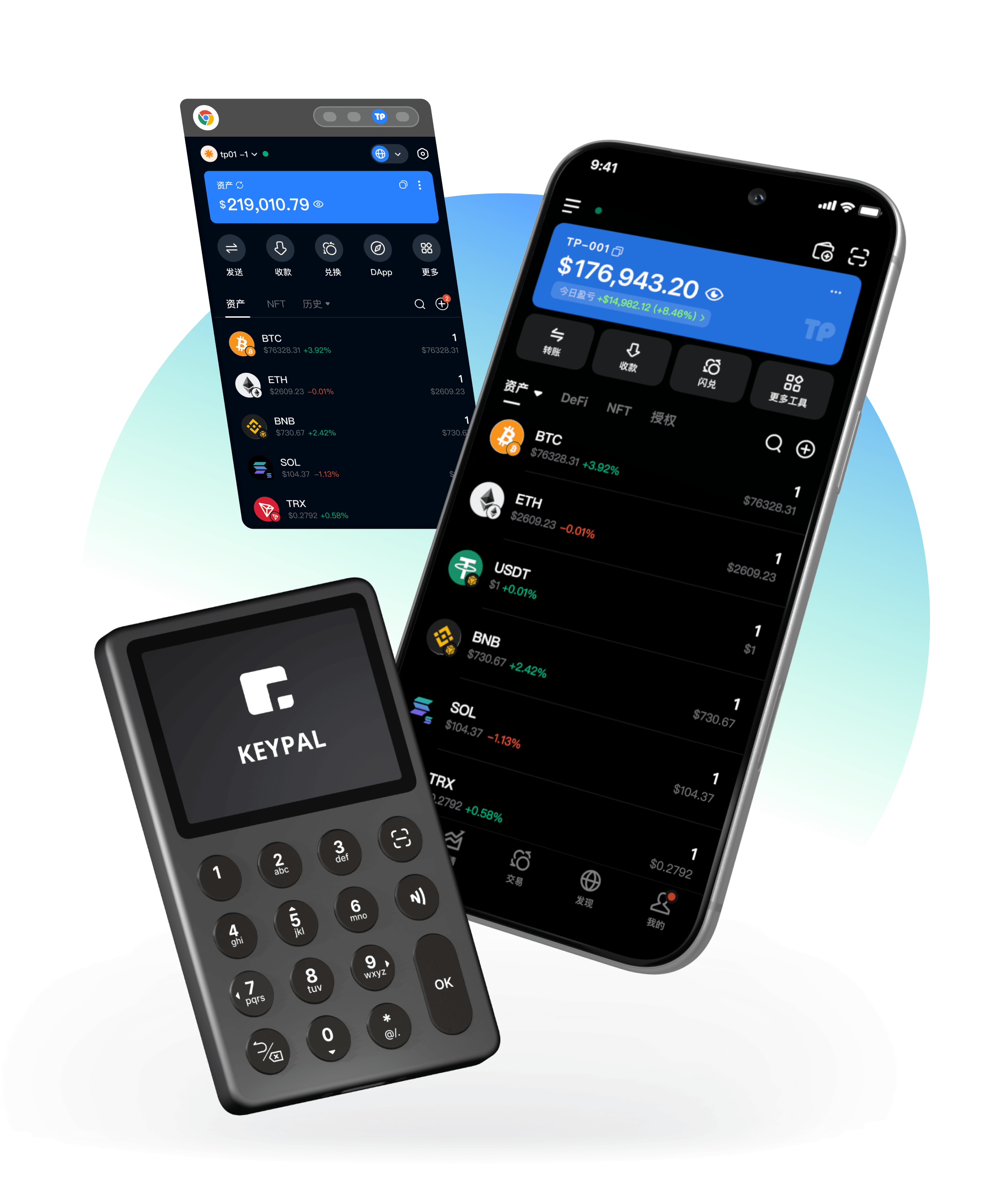 TokenPocket Web3 數字資產平台介面